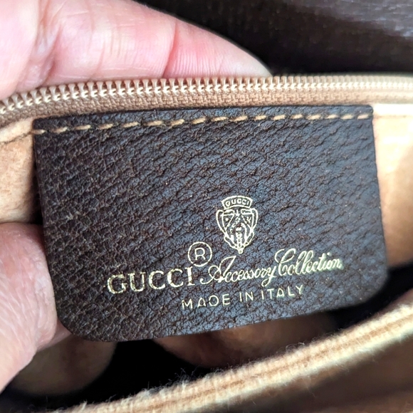 Gucci beige Ebony Vintage Coated Canvas Satchel - Picture 8 of 16